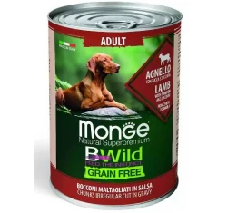 Κονσέρβα Σκύλου Monge Adult Bwild Grain free Κομματάκια σε Σάλτσα 400gr με Αρνί Κονσέρβα Σκύλου Monge Adult Bwild Grain free Κομματάκια σε Σάλτσα 400gr με Αρνί