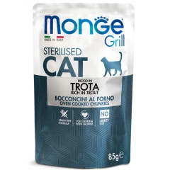 Υγρή Τροφή Γάτας Monge Grill Cat Sterilised Rich in Trout 85gr Υγρή Τροφή Γάτας Monge Grill Cat Sterilised Rich in Trout 85gr