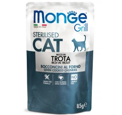 Υγρή Τροφή Γάτας Monge Grill Cat Sterilised Rich in Trout 85gr Υγρή Τροφή Γάτας Monge Grill Cat Sterilised Rich in Trout 85gr