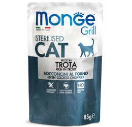 Υγρή Τροφή Γάτας Monge Grill Cat Sterilised Rich in Trout 85gr Υγρή Τροφή Γάτας Monge Grill Cat Sterilised Rich in Trout 85gr
