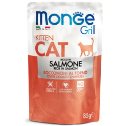 Υγρή Τροφή Γάτας Monge Grill Kitten Rich in Salmon 85gr Υγρή Τροφή Γάτας Monge Grill Kitten Rich in Salmon 85gr