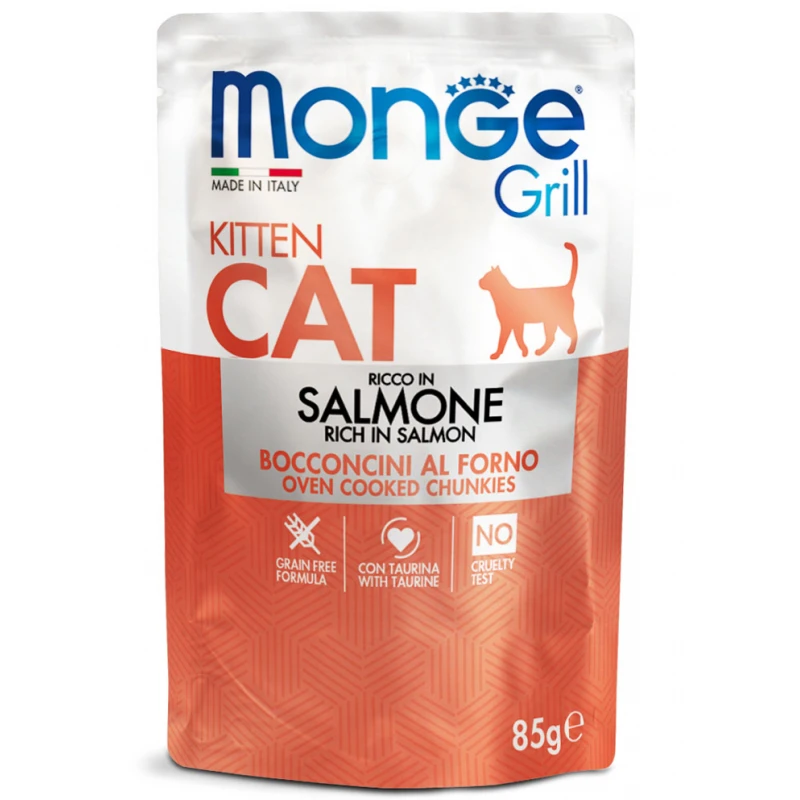Υγρή Τροφή Γάτας Monge Grill Kitten Rich in Salmon 85gr ΓΑΤΕΣ