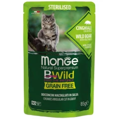 Υγρή Τροφή Γάτας Monge Bwild Sterilised Wild Boar with Vegetables 85gr