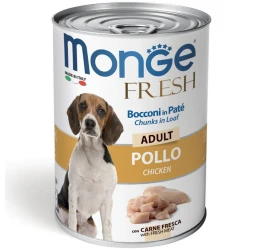 Υγρή Τροφή - Κονσέρβα Σκύλου Monge Fresh Adult Κομματάκια σε Πατέ 400gr με Κοτόπουλο Υγρή Τροφή - Κονσέρβα Σκύλου Monge Fresh Adult Κομματάκια σε Πατέ 400gr με Κοτόπουλο
