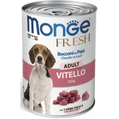 Υγρή Τροφή - Κονσέρβα Σκύλου Monge Fresh Adult Κομματάκια σε Πατέ 400gr με Μοσχάρι Υγρή Τροφή - Κονσέρβα Σκύλου Monge Fresh Adult Κομματάκια σε Πατέ 400gr με Μοσχάρι