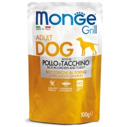 Υγρή Τροφή - Pouch Σκύλου Monge Grill 100gr με Κοτόπουλο και Γαλοπούλα Υγρή Τροφή - Pouch Σκύλου Monge Grill 100gr με Κοτόπουλο και Γαλοπούλα
