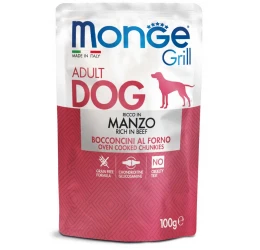 Υγρή Τροφή - Pouch Σκύλου Monge Grill 100gr με Μοσχάρι Υγρή Τροφή - Pouch Σκύλου Monge Grill 100gr με Μοσχάρι