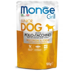 Υγρή Τροφή - Pouch Σκύλου Monge Grill Puppy 100gr με Κοτόπουλο και Γαλοπούλα Υγρή Τροφή - Pouch Σκύλου Monge Grill Puppy 100gr με Κοτόπουλο και Γαλοπούλα