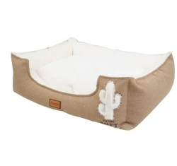 Κρεβατάκι Σκύλου Monpeo White Cactus L 90x70x22cm
