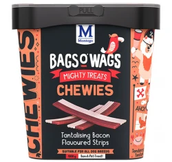 Λιχουδιές Bags O' Wags Chewies Bacon Strips 500g