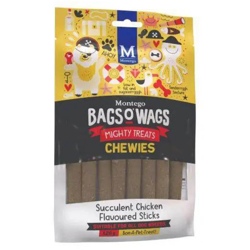 Λιχουδιές Bags O' Wags Chewies Chicken Sticks 120g Σκύλοι