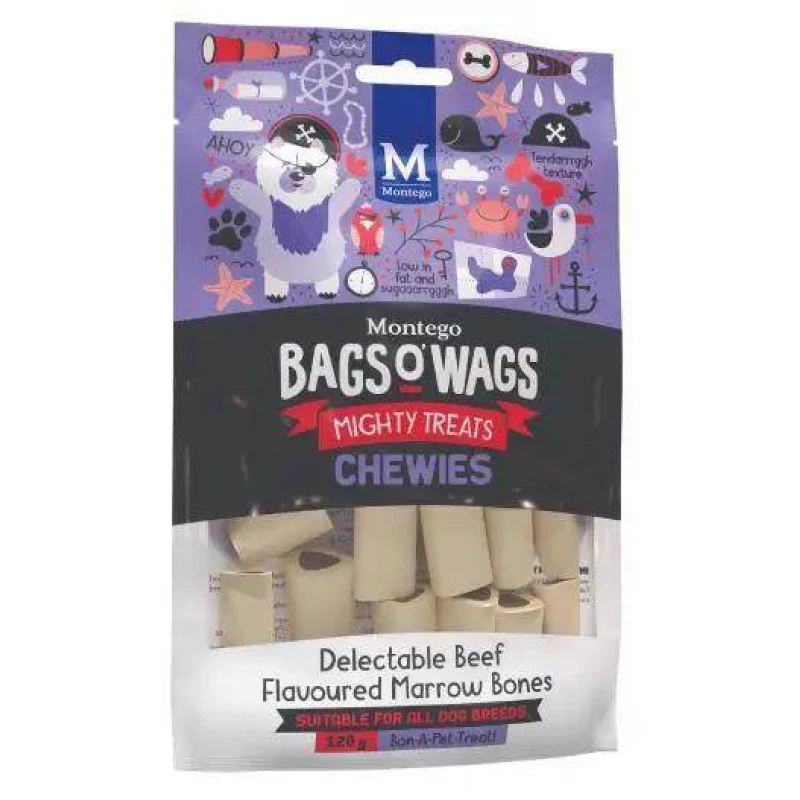 Λιχουδιές Bags O' Wags Chewies Marrow Bones 120g Σκύλοι