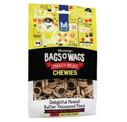 Λιχουδιές Bags O' Wags Chewies Peanut Butter Paws 120g Λιχουδιές Bags O' Wags Chewies Peanut Butter Paws 120g