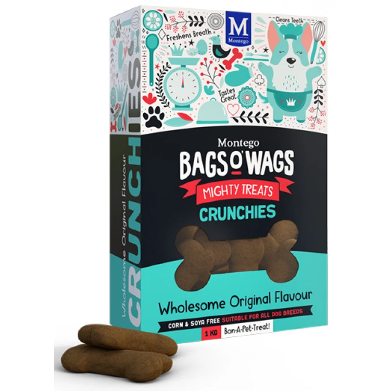 Λιχουδιές Bags O' Wags Crunchies Original 1kg Σκύλοι