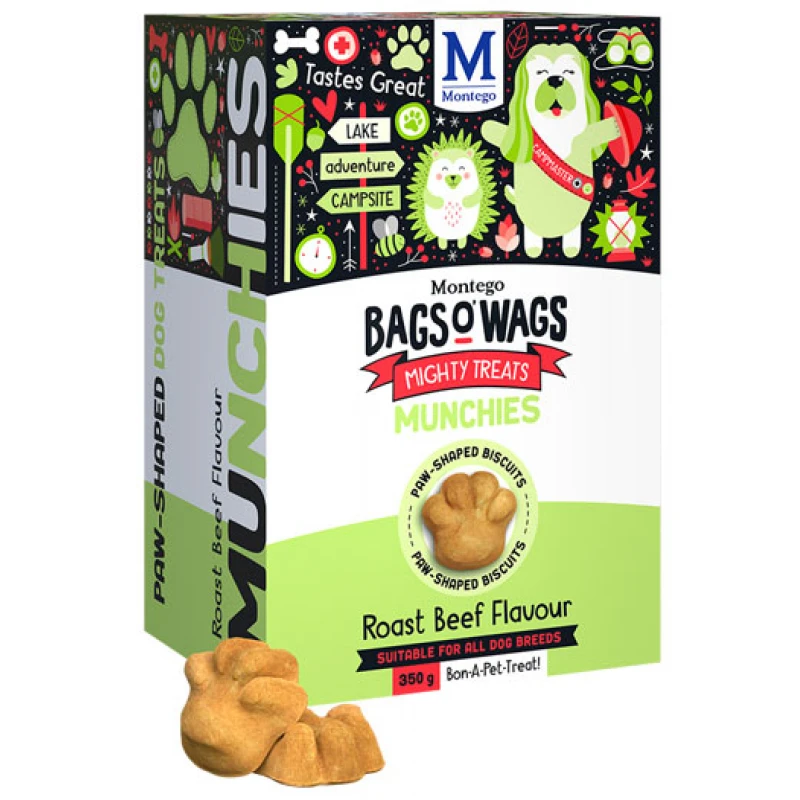 Λιχουδιές Bags O' Wags Munchies Beef 350g Σκύλοι