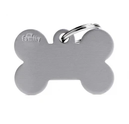 Ταυτότητα Σκύλου My Family Basic Grey Bone Tag Large 3,8x2,5cm