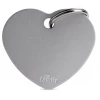 MY FAMILY BASIC GREY HEART LARGE TAG 4X2CM ΣΚΥΛΟΙ