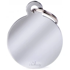 Ταυτότητα Σκύλου My Family Basic Silver Round Large Tag 4x3cm Ταυτότητα Σκύλου My Family Basic Silver Round Large Tag 4x3cm