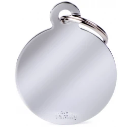 Ταυτότητα Σκύλου My Family Basic Silver Round Large Tag 4x3cm Ταυτότητα Σκύλου My Family Basic Silver Round Large Tag 4x3cm