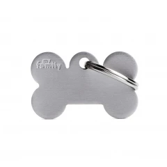 Ταυτότητα Σκύλου My Family Basic Grey Bone Tag Small 3x2cm