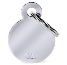 Ταυτότητα Σκύλου My Family Basic Silver Round Small Tag 3x2cm Ταυτότητα Σκύλου My Family Basic Silver Round Small Tag 3x2cm