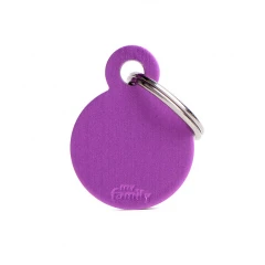 Ταυτότητα Σκύλου My Family Basic Purple Round Tag Small 3x2cm