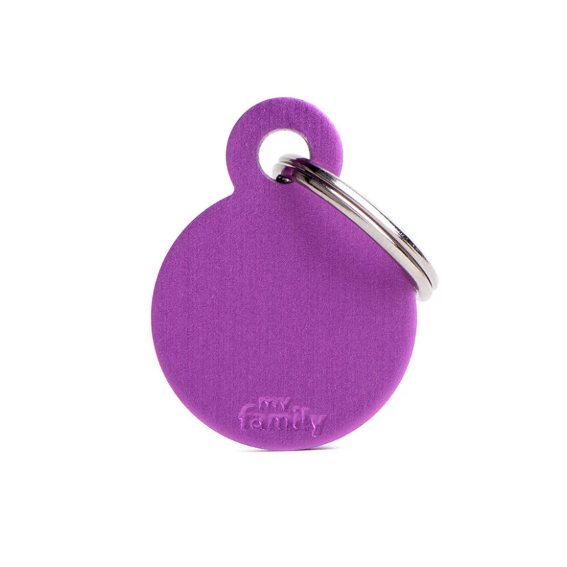 ΤΑΥΤΟΤΗΤΑ ΣΚΥΛΟΥ MY FAMILY BASIC PURPLE ROUND TAG SMALL 3x2cm ΣΚΥΛΟΙ