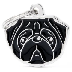 Ταυτότητα Σκύλου My Family Pug Black Ταυτότητα Σκύλου My Family Pug Black