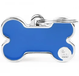 Ταυτότητα Σκύλου My Family Basic Handmade Blue Small Bone 3x2cm Ταυτότητα Σκύλου My Family Basic Handmade Blue Small Bone 3x2cm