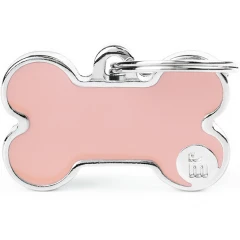 Ταυτότητα Σκύλου My Family Basic Handmade Pink Small Bone 3x2cm