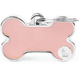 Ταυτότητα Σκύλου My Family Basic Handmade Pink Small Bone 3x2cm Ταυτότητα Σκύλου My Family Basic Handmade Pink Small Bone 3x2cm