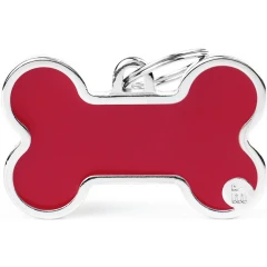Ταυτότητα Σκύλου My Family Basic Handmade Red Small Bone 3x2cm Ταυτότητα Σκύλου My Family Basic Handmade Red Small Bone 3x2cm