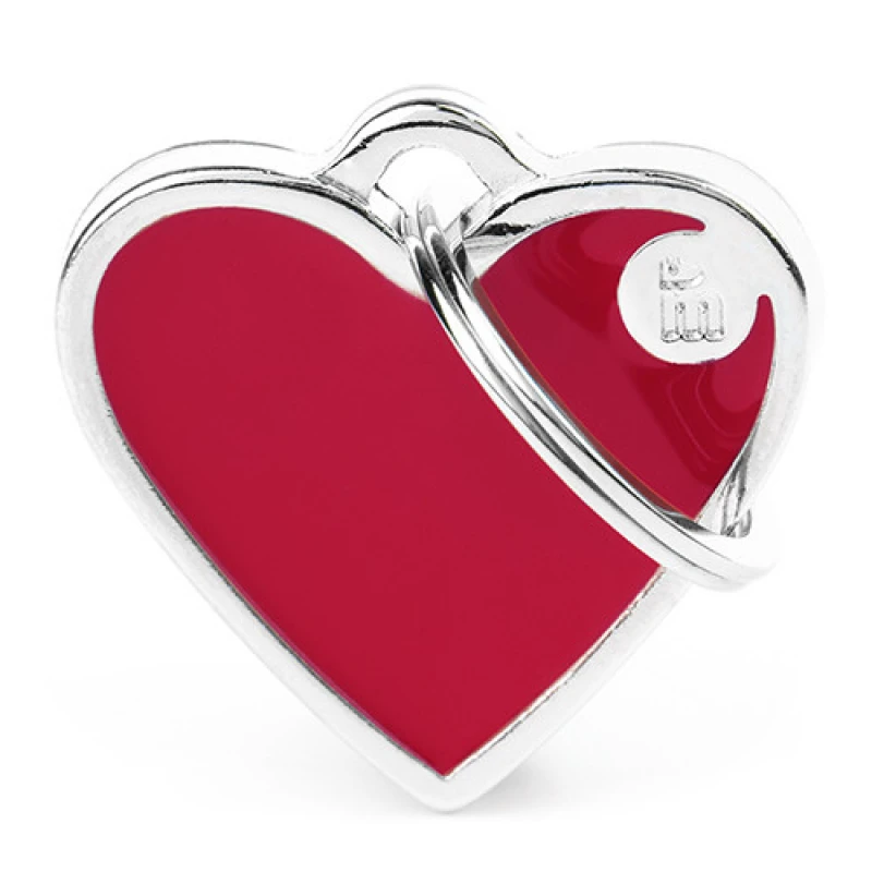 ΤΑΥΤΟΤΗΤΑ ΣΚΥΛΟΥ MY FAMILY BASIC HANDMADE RED SMALL HEART 3X2CM ΤΑΥΤΟΤΗΤΕΣ