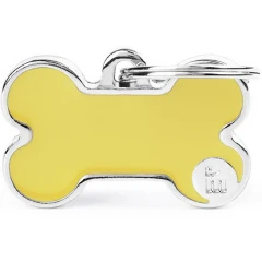 Ταυτότητα Σκύλου My Family Basic Handmade Yellow Big Bone 4x2cm Ταυτότητα Σκύλου My Family Basic Handmade Yellow Big Bone 4x2cm