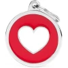 ΤΑΥΤΟΤΗΤΑ ΣΚΥΛΟΥ MY FAMILY CHARMS RED CIRCLE WHITE HEART ΤΑΥΤΟΤΗΤΕΣ