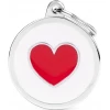 ΤΑΥΤΟΤΗΤΑ ΣΚΥΛΟΥ MY FAMILY CHARMS WHITE CIRCLE RED HEART ΤΑΥΤΟΤΗΤΕΣ