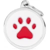 ΤΑΥΤΟΤΗΤΑ ΣΚΥΛΟΥ MY FAMILY CHARMS WHITE CIRCLE RED PAW ΤΑΥΤΟΤΗΤΕΣ