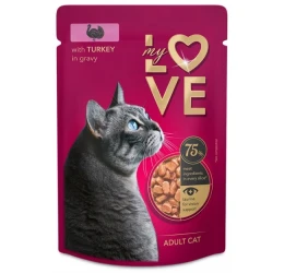 My Love Cat Γαλοπούλα σε Σάλτσα 85gr  My Love Cat Γαλοπούλα σε Σάλτσα 85gr