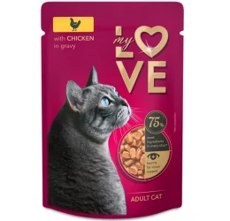 My Love Cat Κοτόπουλο σε Σάλτσα 85gr  My Love Cat Κοτόπουλο σε Σάλτσα 85gr