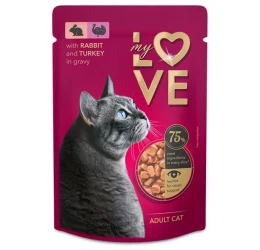 My Love Cat Κουνέλι και Γαλοπούλα σε Σάλτσα 85gr  My Love Cat Κουνέλι και Γαλοπούλα σε Σάλτσα 85gr