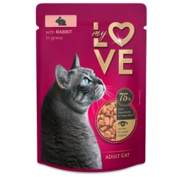 My Love Cat Κουνέλι σε Σάλτσα 85gr  My Love Cat Κουνέλι σε Σάλτσα 85gr