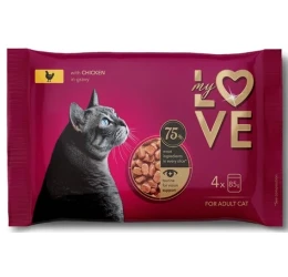 My Love Cat Multipack Κοτόπουλο σε σάλτσα 4x85gr 
