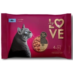 My Love Cat Multipack Ψάρι σε σάλτσα 4x85gr 