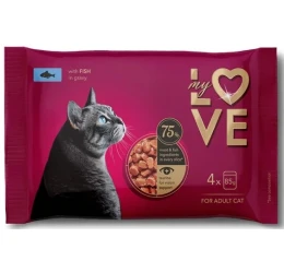 My Love Cat Multipack Ψάρι σε σάλτσα 4x85gr  My Love Cat Multipack Ψάρι σε σάλτσα 4x85gr