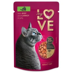 My Love Cat Βοδινό και Καρότα σε Σάλτσα 85gr 