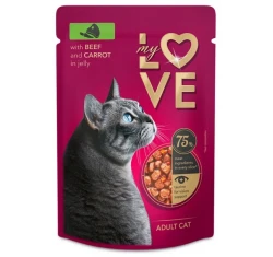 My Love Cat Βοδινό και Καρότα σε Σάλτσα 85gr My Love Cat Βοδινό και Καρότα σε Σάλτσα 85gr