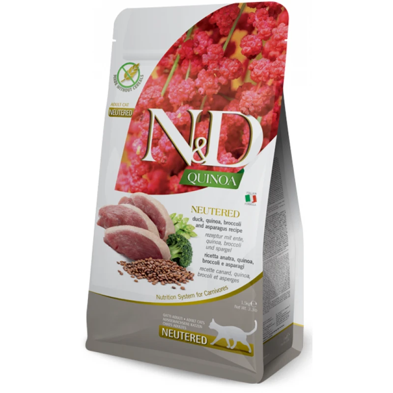 N&D CAT QUINOA NEUTERED DUCK 300gr ΓΑΤΕΣ