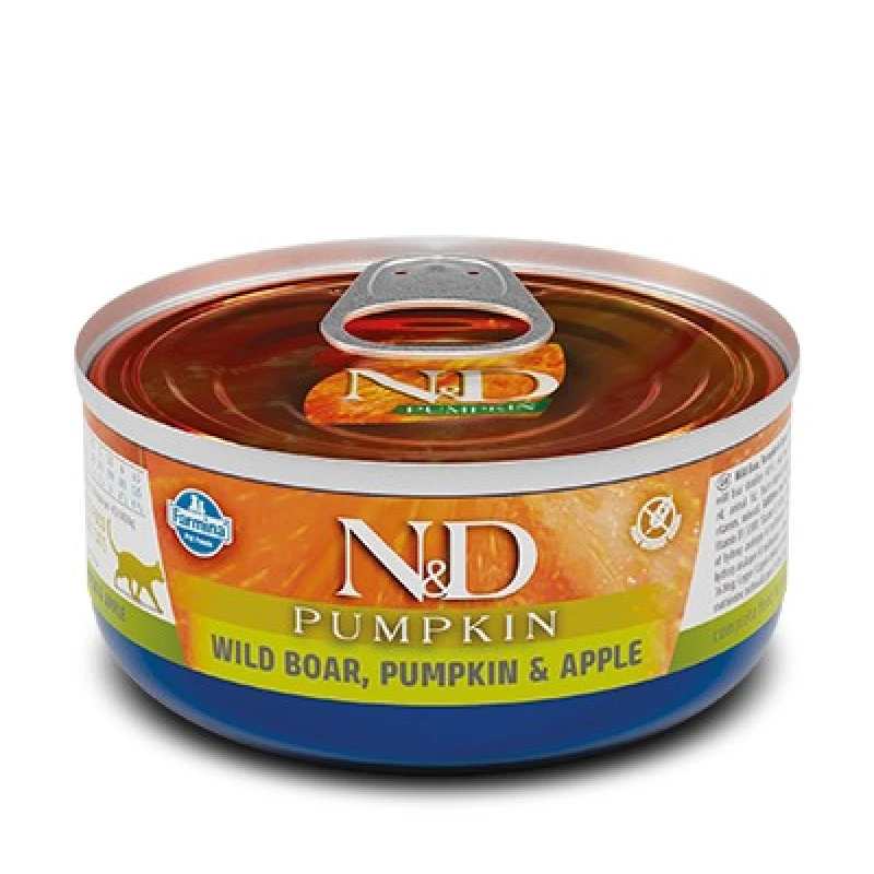 N&D Cat Pumpkin Boar & Apple Wet Food 70gr Γάτες