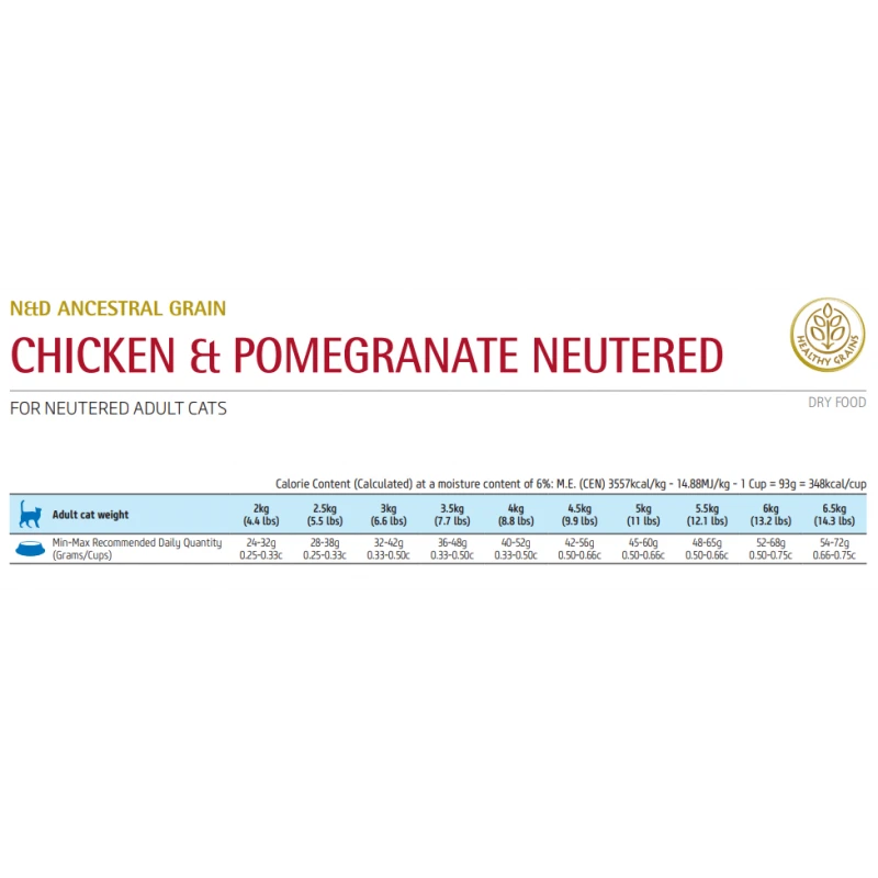 N&D LOW GRAIN CAT ΓΙΑ ΣΤΕΙΡΩΜΕΝΕΣ ΓΑΤΕΣ 10KG ΓΑΤΕΣ