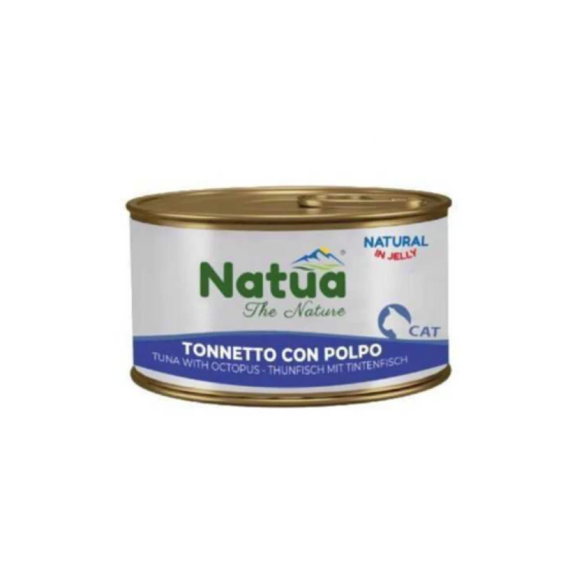 Υγρή Τροφή Γάτας Natua Τόνος με Χταπόδι σε Ζελέ 85gr Γάτες